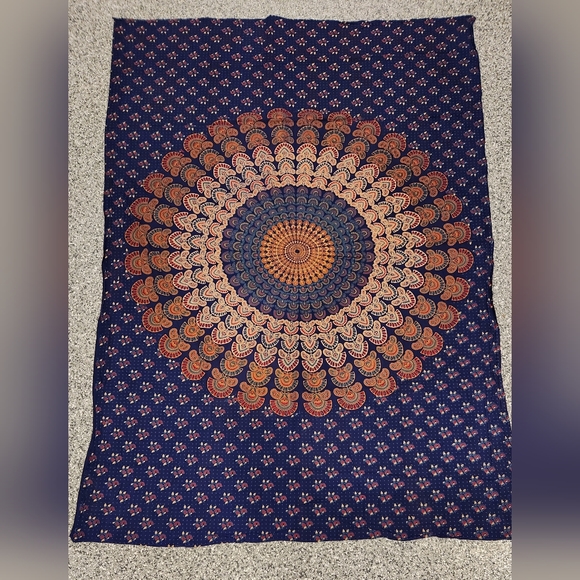 INDIA PEACOCK MANDALA TAPESTRY - Picture 1 of 3